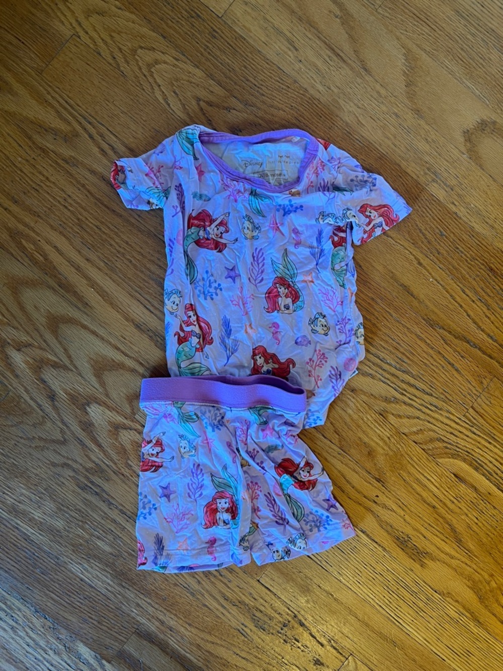 Little Sleepies Lavender & Red Little Mermaid Pajama Set